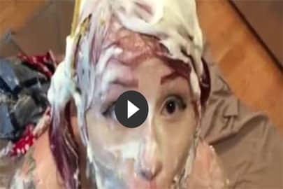 Messy Luder Blowjob richtig dreckig